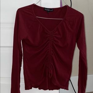 long sleeve cropped shirt